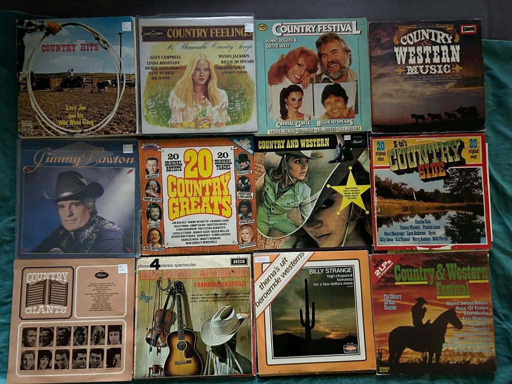 97 LP's Country/Western diverse artiesten (ook per stuk), Ophalen of Verzenden, Gebruikt, 12 inch