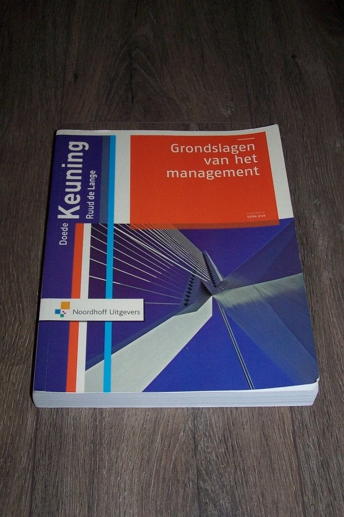Boek voor het HBO : Grondslagen van het management, Boeken, Gelezen, Ruud de Lange, Beta, HBO