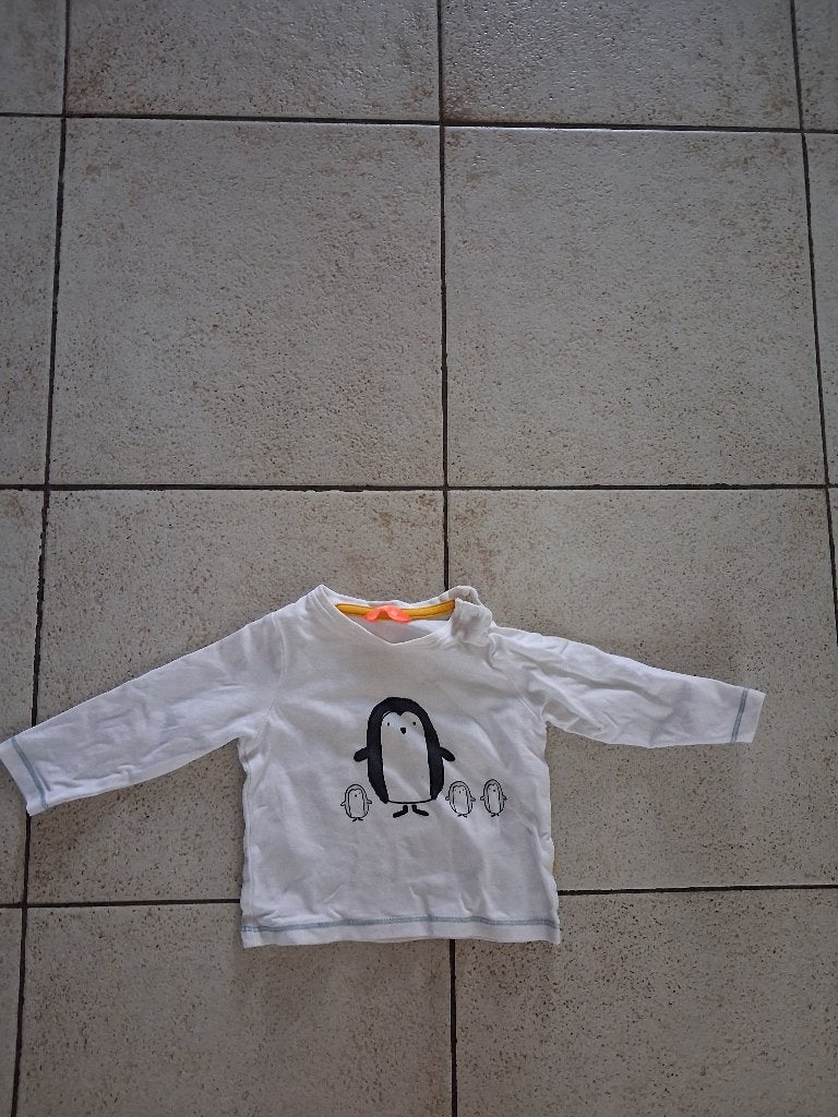 wit shirt maat 56, Kinderen en Baby's, Babykleding | Maat 56, Ophalen, Meisje, Zo goed als nieuw, Hema