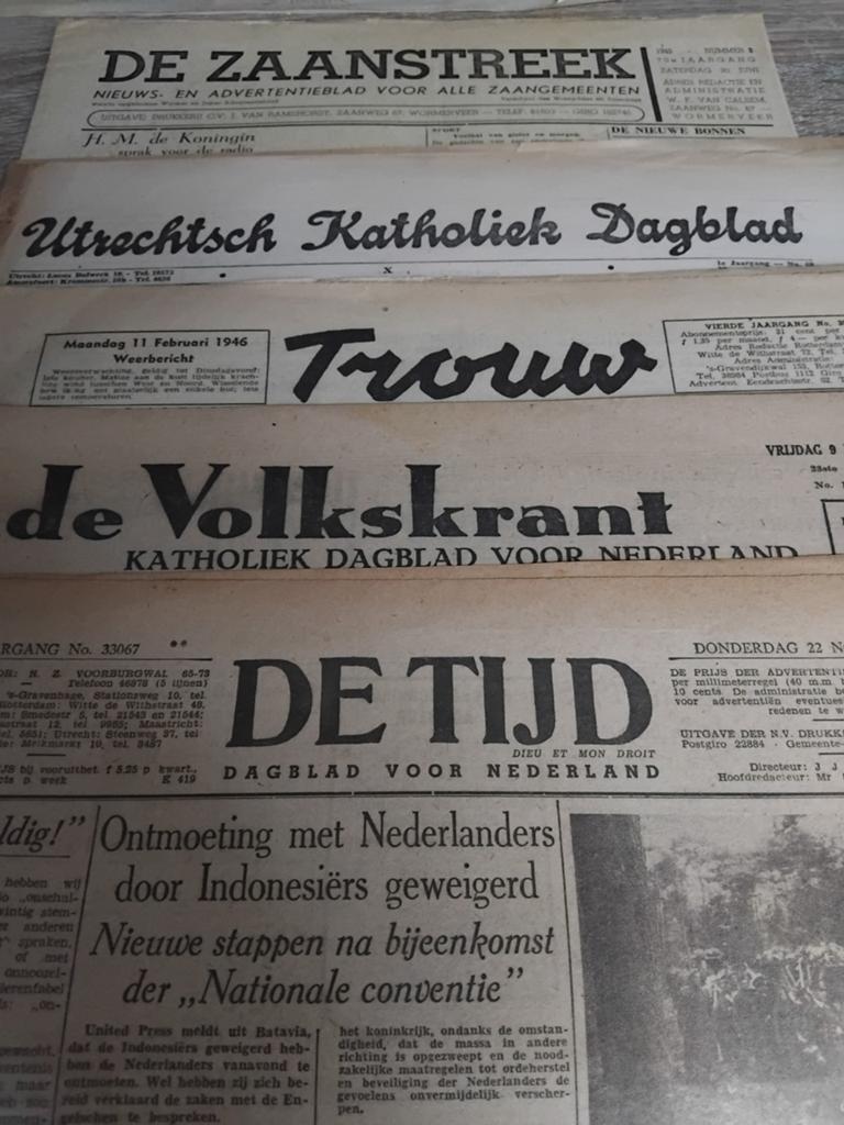 Div.oude Complete kranten, Ophalen of Verzenden, 1940 tot 1960, Krant