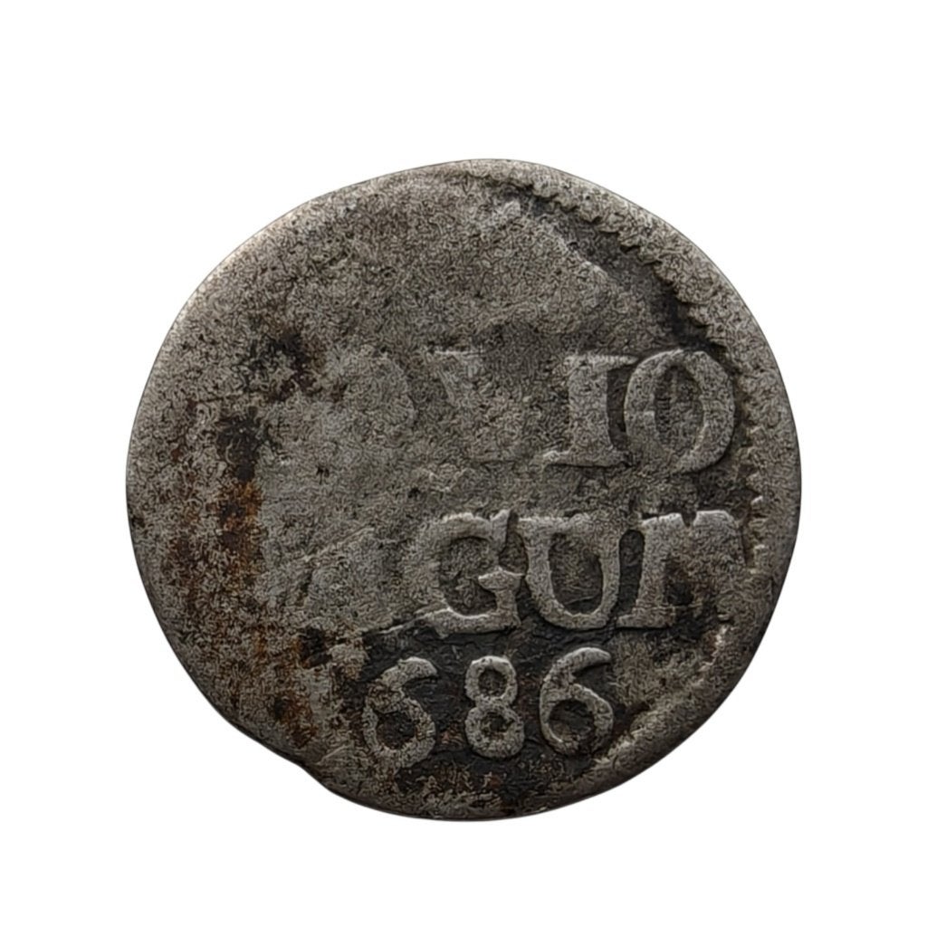 2 stuiver 1686, Nederland, Gelderland, Nijmegen, Vóór koninkrijk, Zilver, Losse munt, Overige waardes