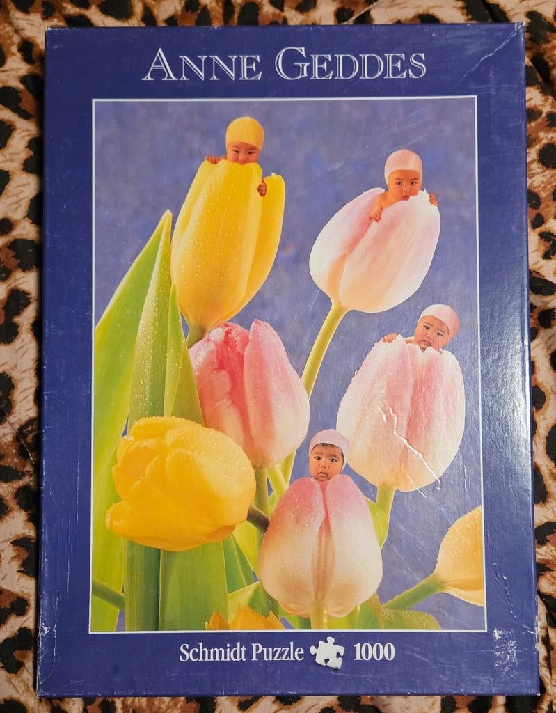 Schmidt Puzzel Anne Geddes Tulpen 1000 stukjes, Ophalen, 500 t/m 1500 stukjes, Zo goed als nieuw