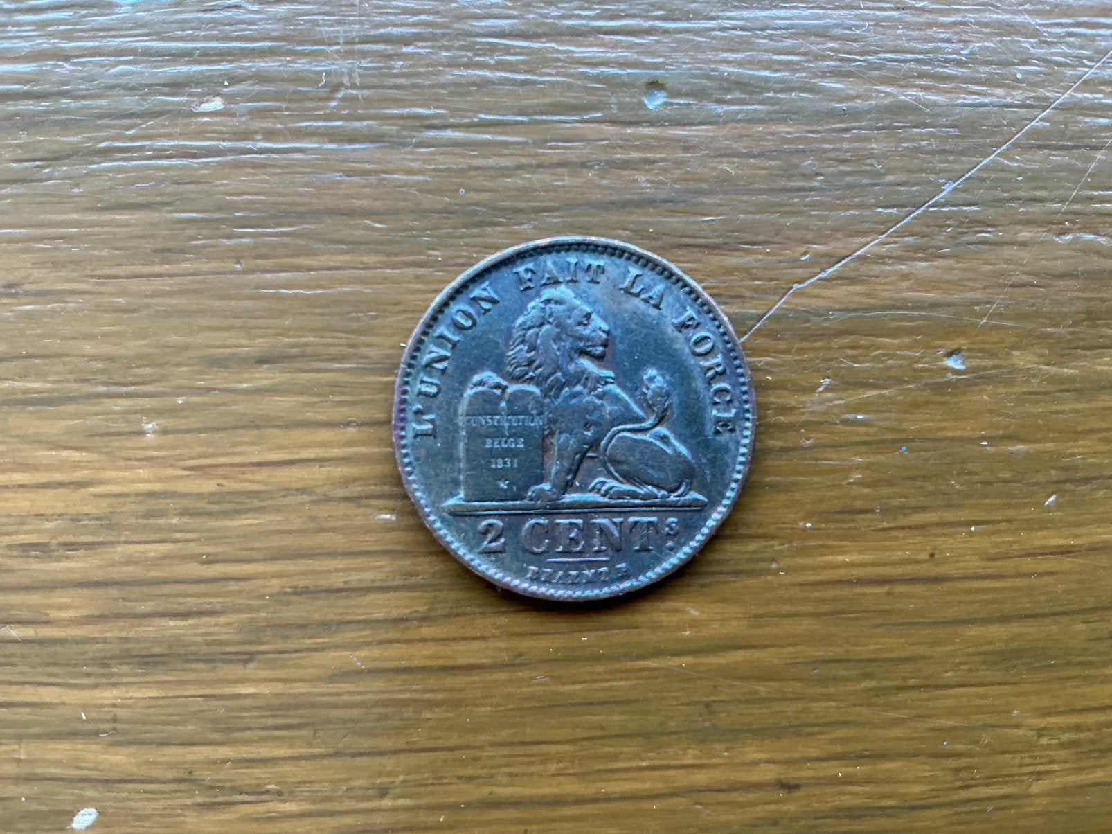 Munt België 2 centimes 1909 Leopold II, Ophalen of Verzenden, Losse munt