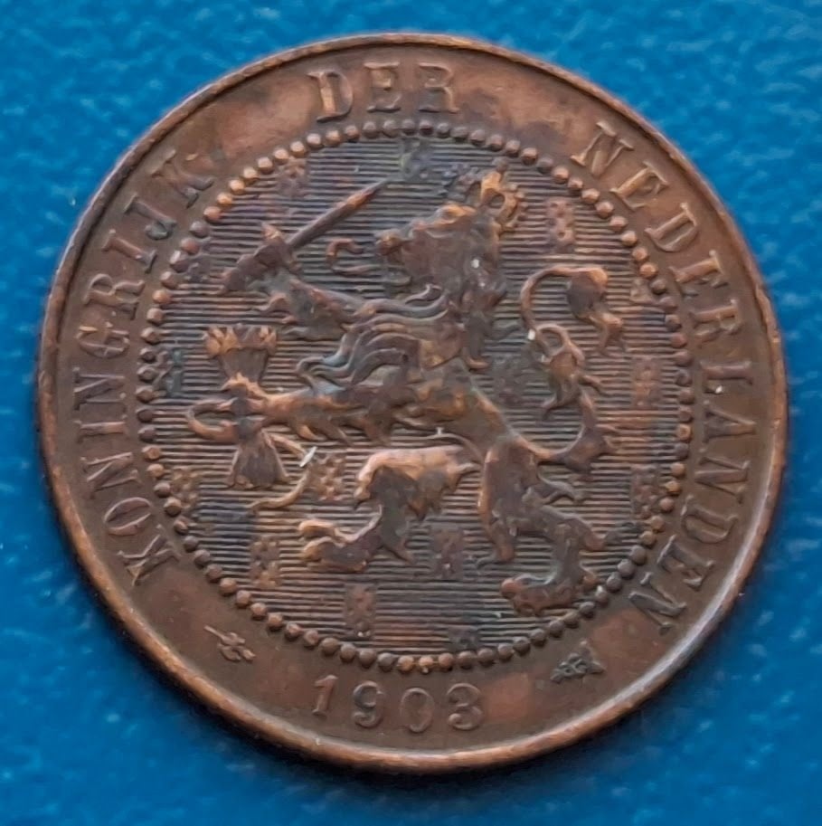 Nederland 2 1/2 Cent 1903 - Wilhelmina (met patina)*, Verzenden, Koningin Wilhelmina, Overige waardes, Losse munt