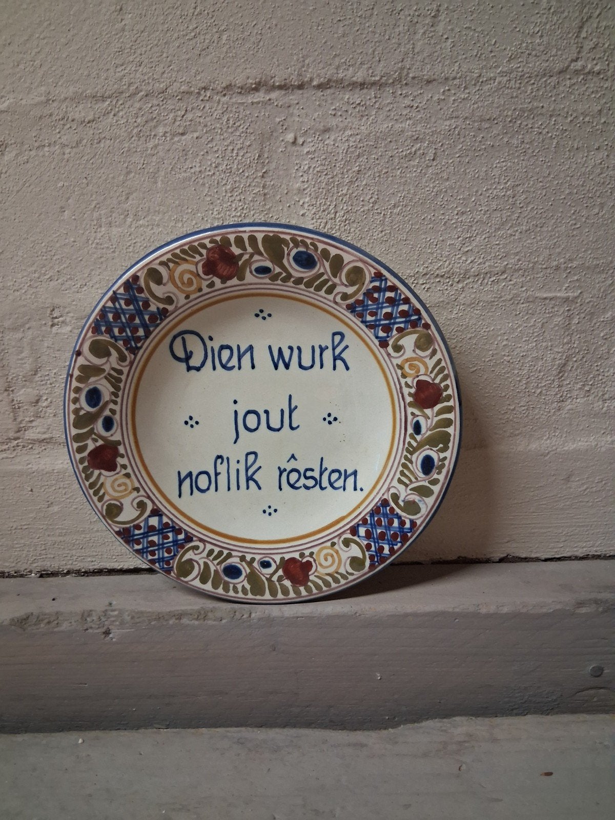 Traditioneel  wandbord uit Friesland,  workum ( bord 2), Ophalen of Verzenden