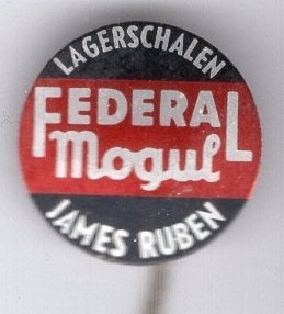 Federal Mogul lagerschalen James Ruben blik speldje ( F_133), Verzenden, Zo goed als nieuw, Transport, Speldje of Pin