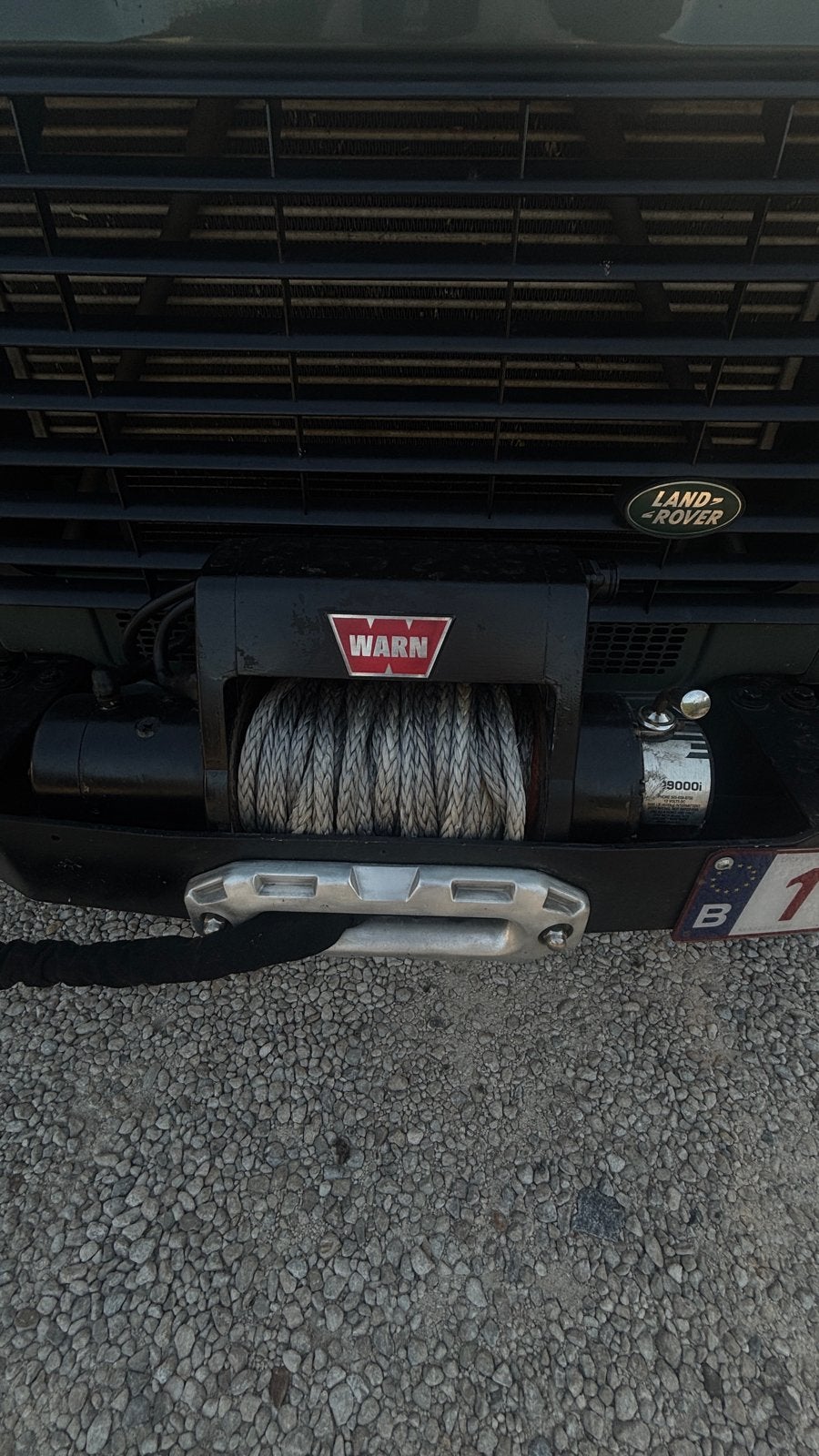 WARN XD9000i lier met bumper voor Land Rover Defender, Ophalen, Gebruikt