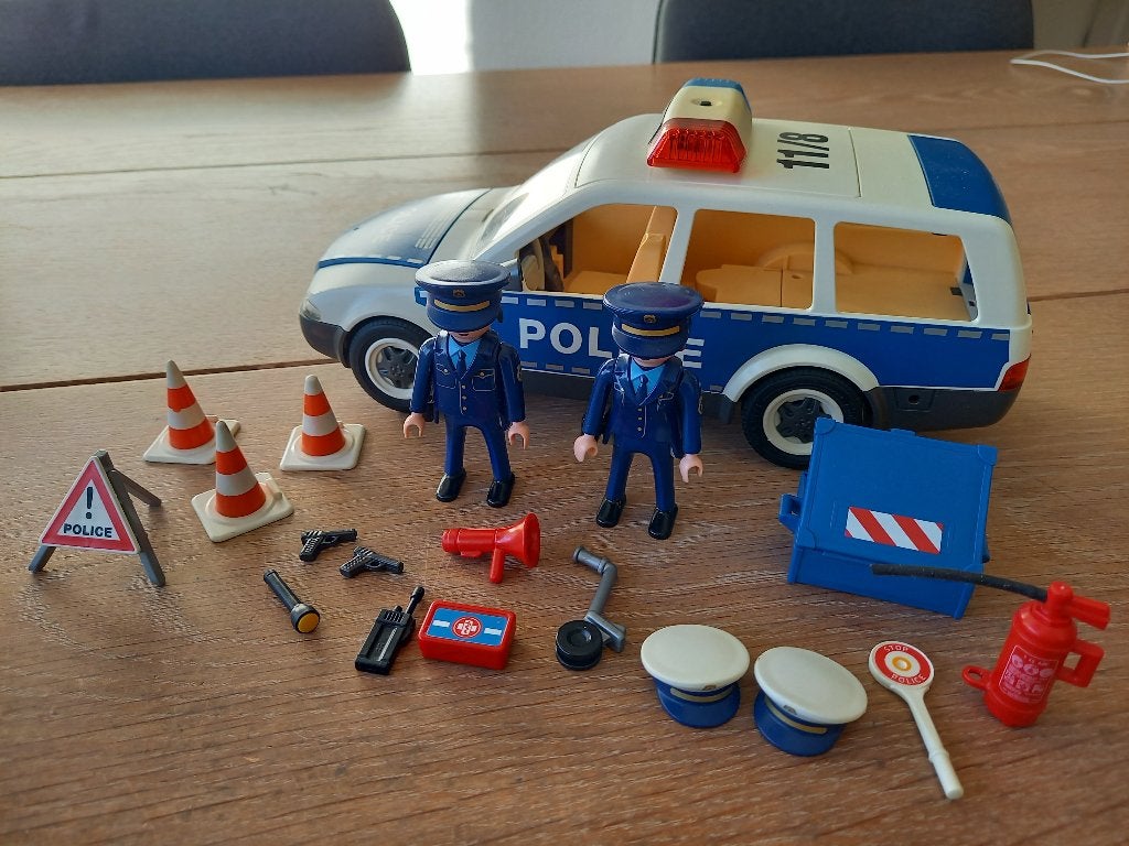 Playmobil Politieauto met zwaailicht, Ophalen of Verzenden, Zo goed als nieuw, Voertuig