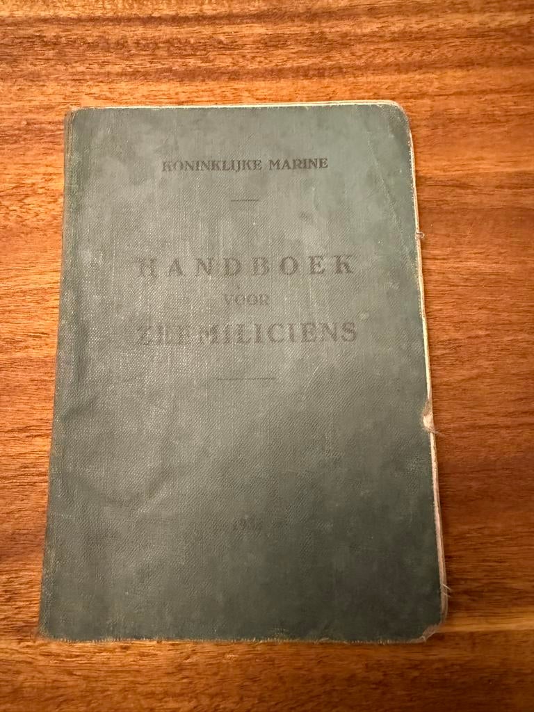 Handboek voor Zeemiliciens - Koninklijke Marine 1933, Ophalen of Verzenden