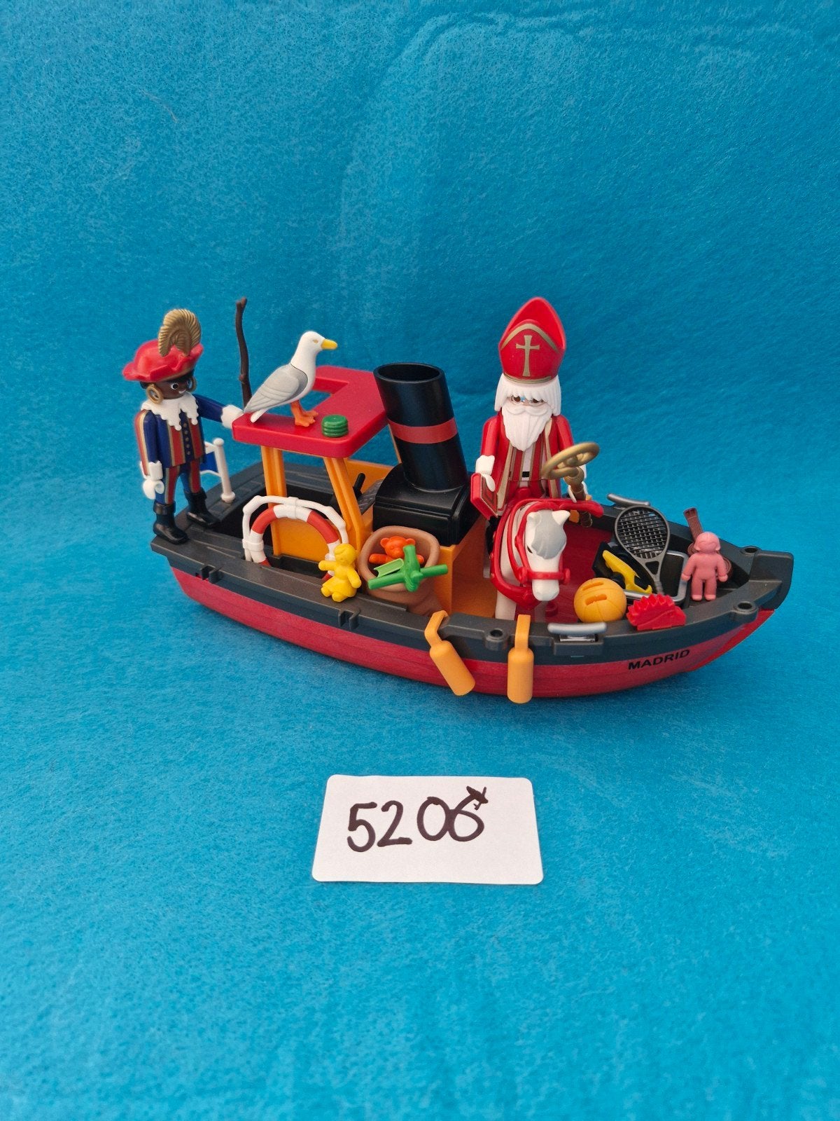 Playmobil Sinterklaas boot set 5206, Kinderen en Baby's, Ophalen of Verzenden, Gebruikt, Complete set, Boot/Schip