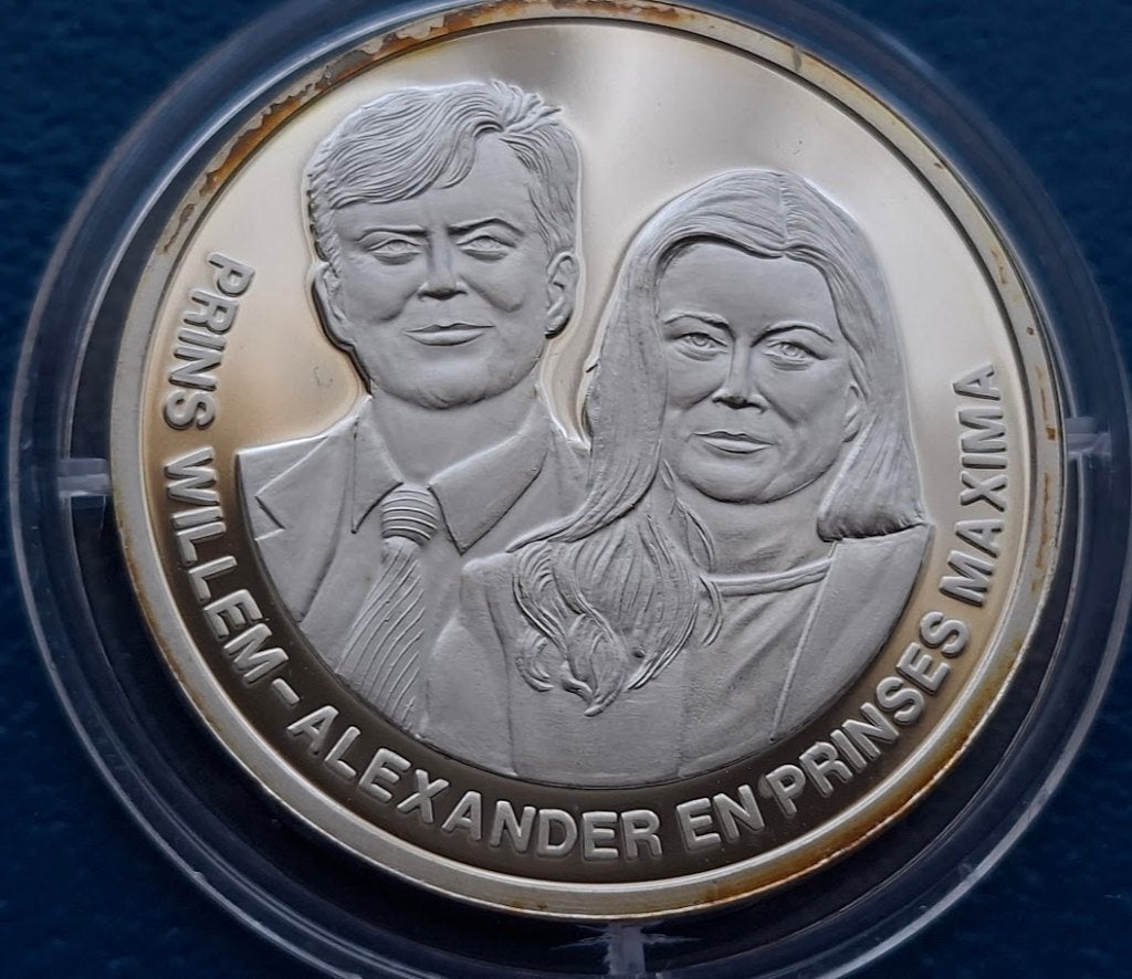 Penning Prins Willem-Alexander en Prinses Máxima, Verzenden, Overige materialen, Nederland
