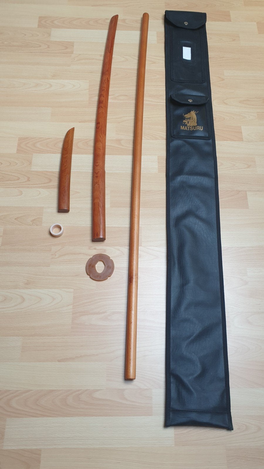 Aikido Matsuru Basisset: Bokken, Jo en Tanto met hoes, Ophalen, Gebruikt, Maat XS of kleiner, Vechtsportmateriaal