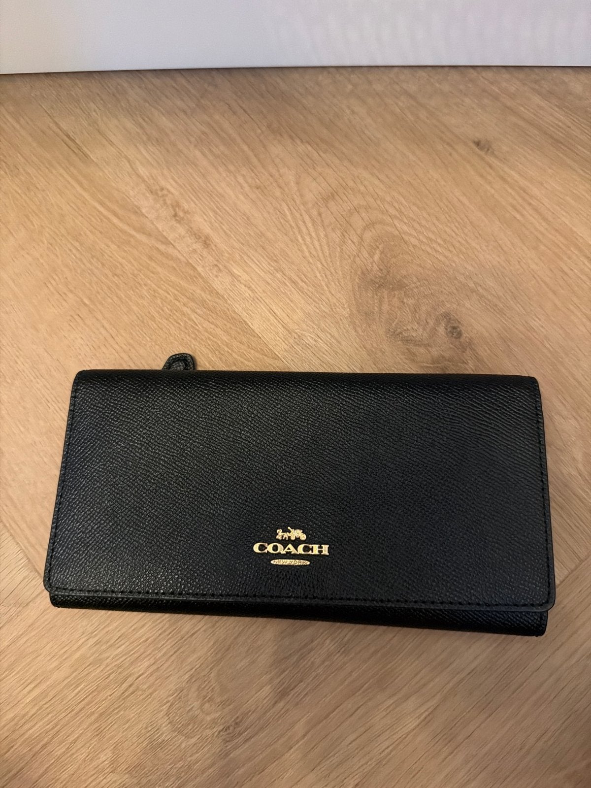 Coach portemonnee zwart leer, Sieraden, Tassen en Uiterlijk, Portemonnees, Zwart, Zo goed als nieuw, Leer, Ophalen