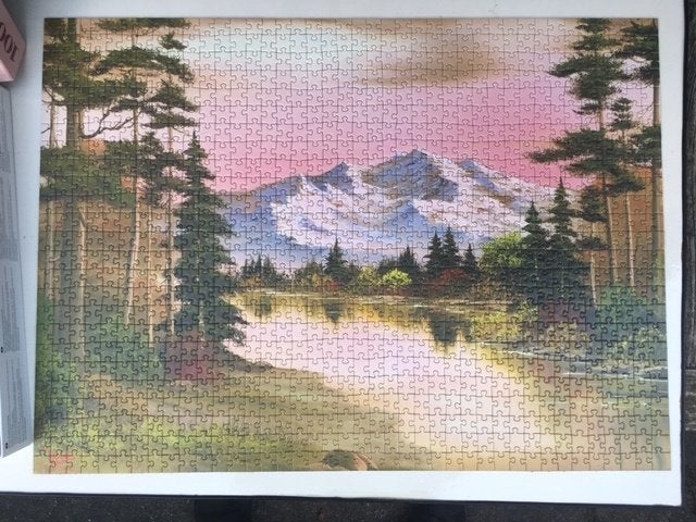 Puzzel 1000 stukjes: Bob Ross: Herfst, Ophalen of Verzenden, 500 t/m 1500 stukjes, Zo goed als nieuw, Legpuzzel