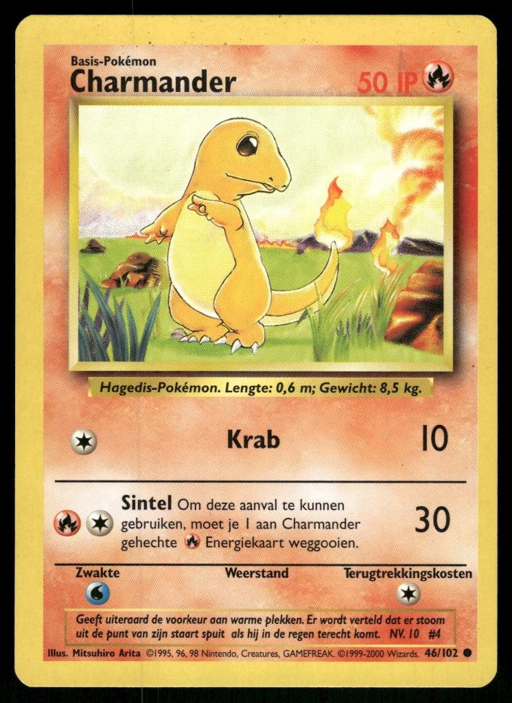 Charmander 46/102 - Base (NL) (NM), Verzenden, Gebruikt