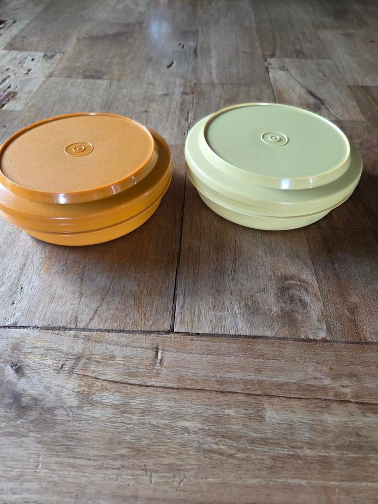 Tupperware bakjes/schaaltjes retro geel en oranje, Huis en Inrichting, Keuken | Tupperware, Ophalen of Verzenden, Geel, Bak of Kom