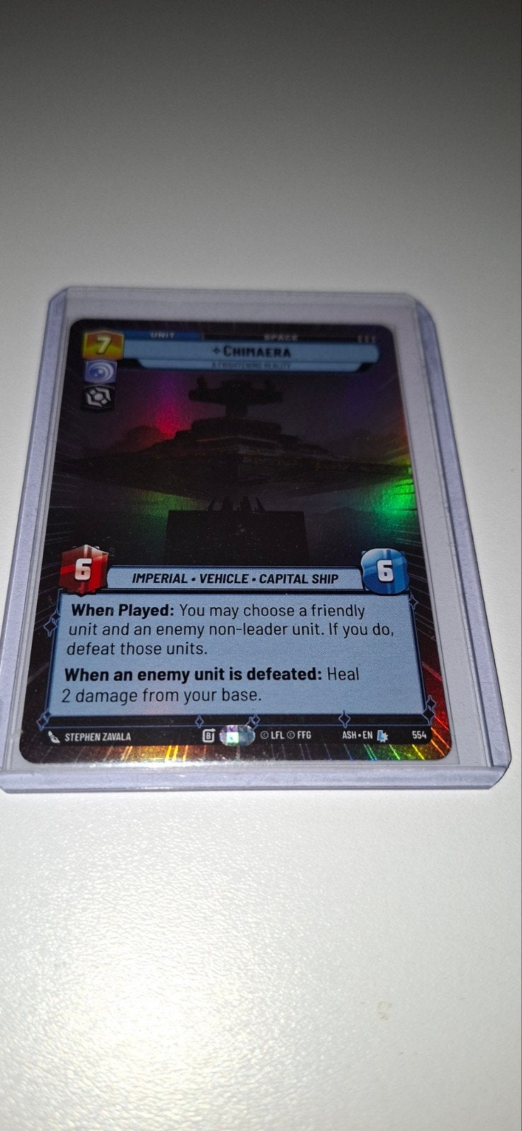 Chimaera, Hyperspace Foil (ASH 554) - SWU, Ophalen of Verzenden, Nieuw, Losse kaart, Foil