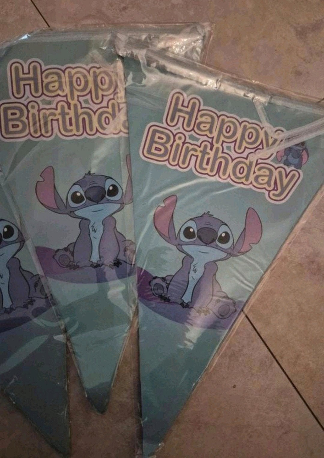 Stitch vlaggenlijn 2 meter NIEUW, Hobby en Vrije tijd, Feestartikelen, Ophalen of Verzenden, Nieuw, Versiering, Verjaardag