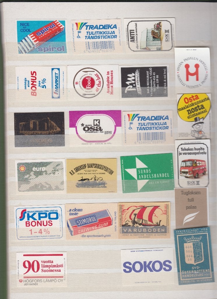 A004 oude reclame plaatjes Zweden ? 22 Stuks, Ophalen of Verzenden, Zweden