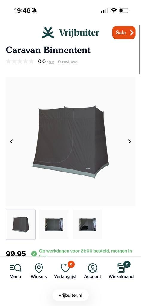 Caravan Binnentent slaapcabine, Caravans en Kamperen, Caravan accessoires, Zo goed als nieuw, Ophalen of Verzenden