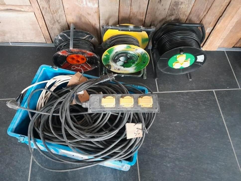 Haspel - kabelhaspel - verlengsnoeren - 220v, 380v, 32A +16A, Ophalen, Kabel of Snoer