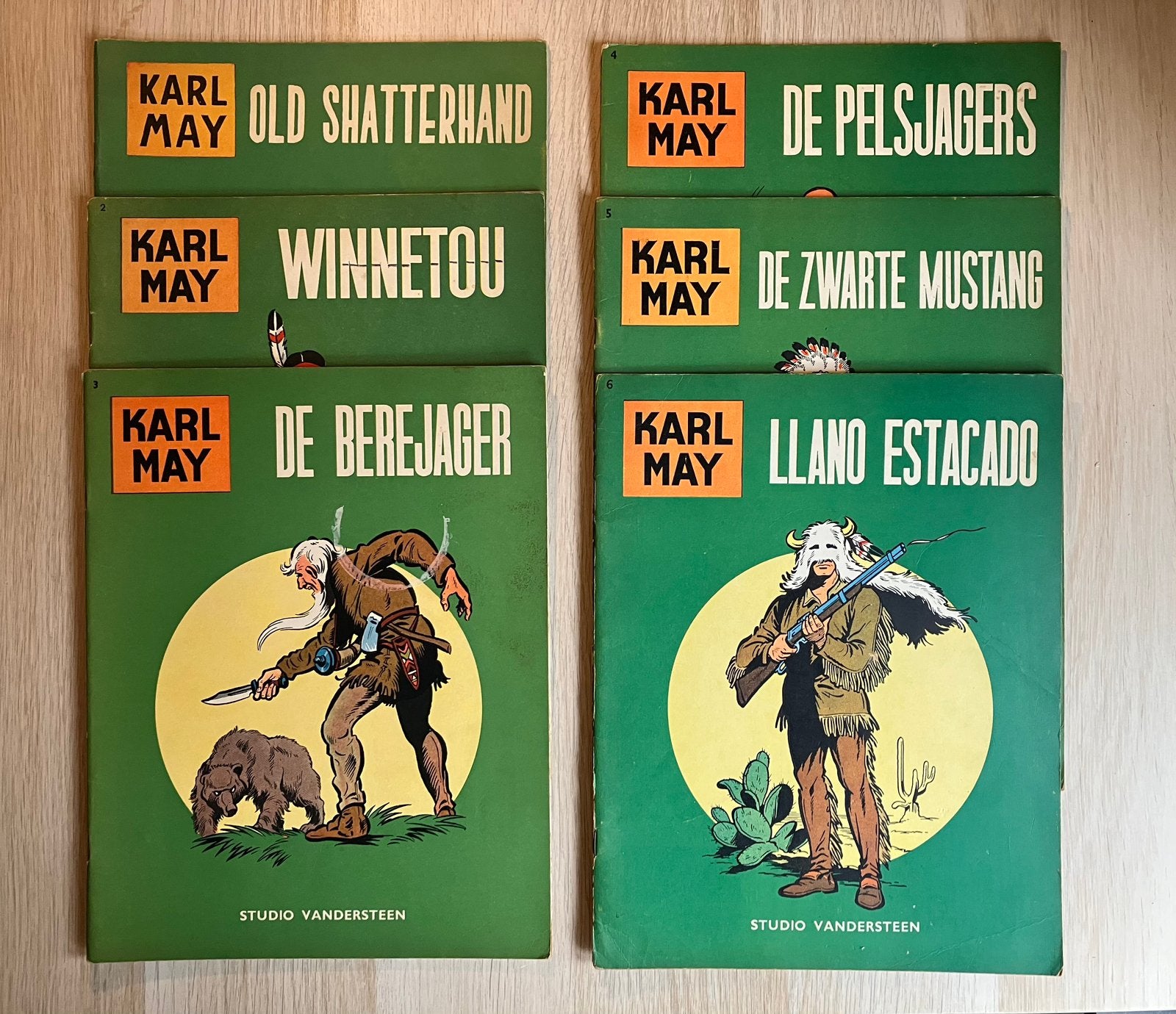 Karl May - Nrs 1-2-3-4-5-6 - Uitgave 1963/1964 - Vandersteen, Boeken, Verzenden, Willy Vandersteen, Eén stripboek, Zo goed als nieuw