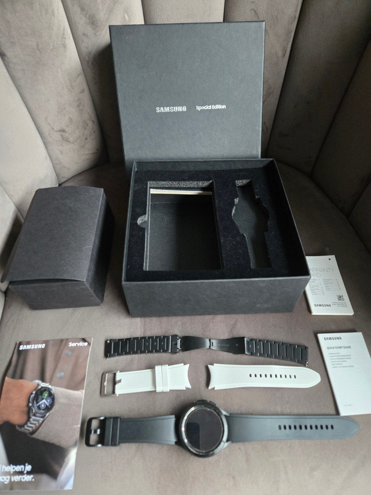 Samsung Galaxy Watch4 Classic (SM-R890) - Special Edition, Stappen, Zwart, Ophalen of Verzenden, Zo goed als nieuw