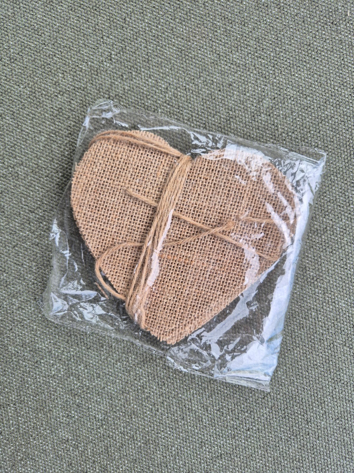 Jute decoratie hartjes en vlaggetjes - Nieuw, Ophalen, Nieuw, Versiering