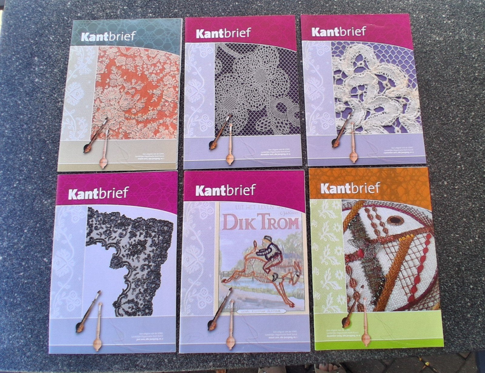 KANTBRIEF - Tijdschrift over kantklossen - 6 stuks, Ophalen of Verzenden, Gelezen