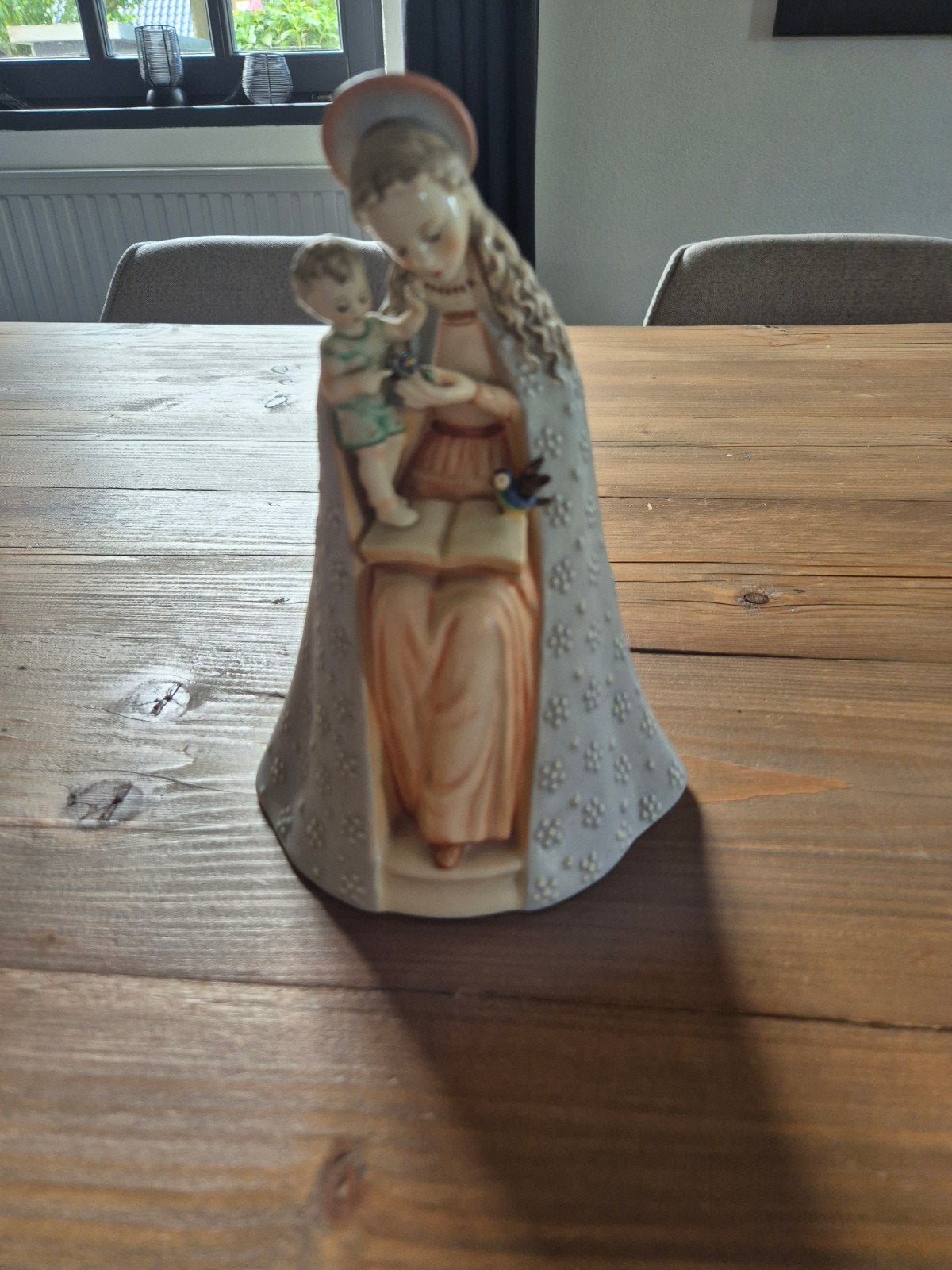 Beeldje Maria met Kindje Jezus - Religieuze Decoratie, Antiek en Kunst, Ophalen