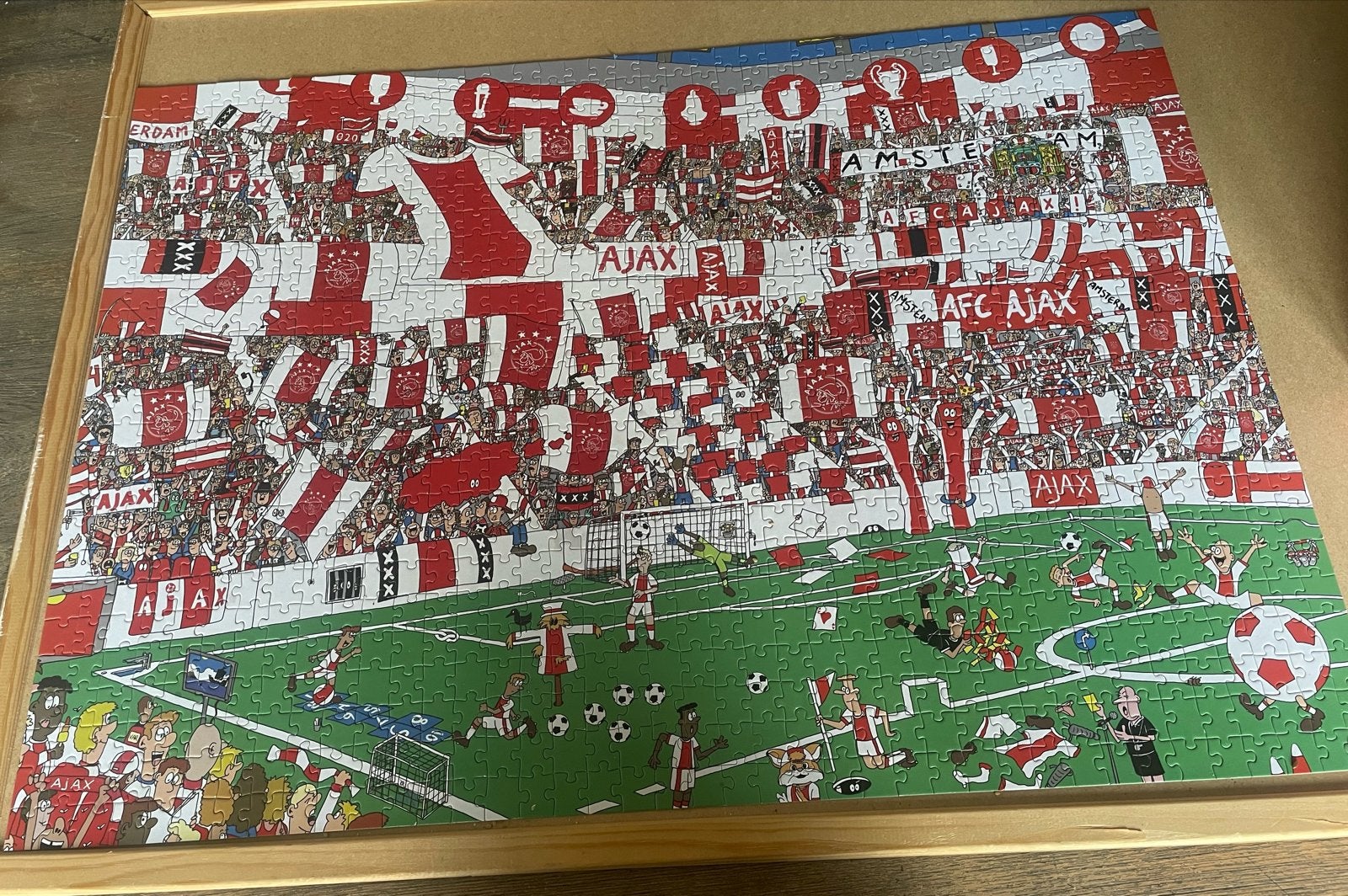 Ajax Puzzel 1000 stukjes - Stadion sfeer, Verzamelen, Ophalen of Verzenden, Zo goed als nieuw, Ajax, Overige typen