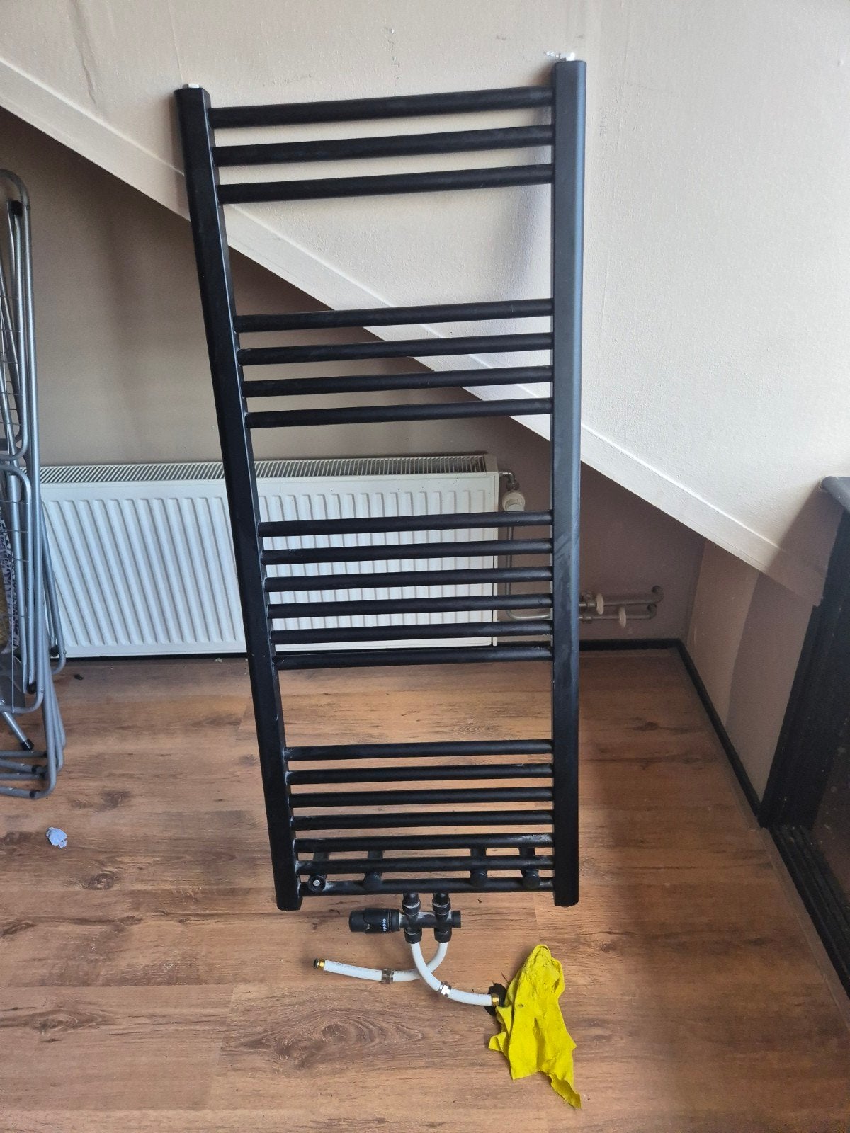 design radiator zwart 120x60 zo goed als nieuw, Radiator, Ophalen of Verzenden, Zo goed als nieuw, 60 tot 150 cm