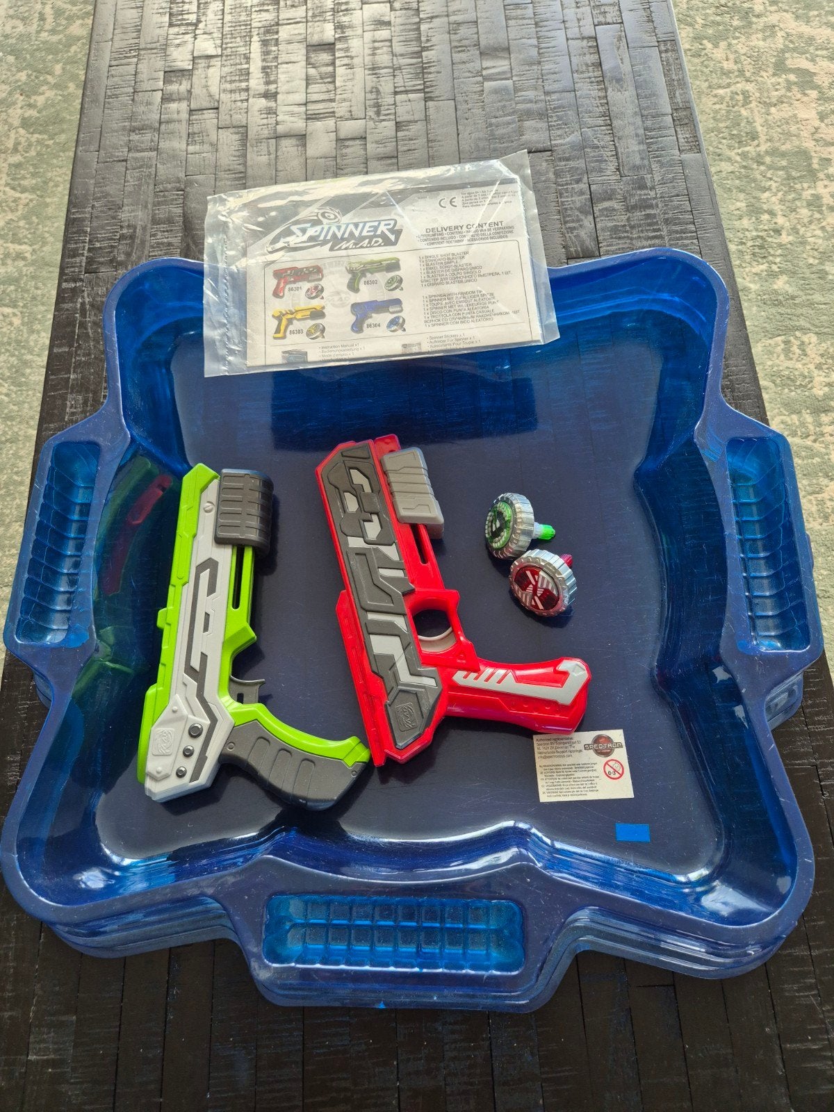 Spinner M.A.D. speelset met 2 blasters en arena, Ophalen