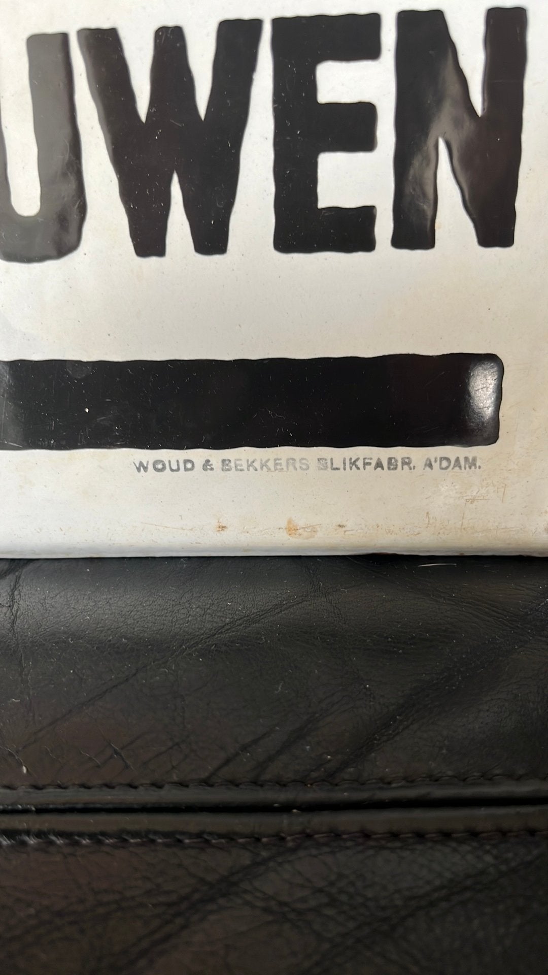 Prachtig emaille reclame bord 32x57cm Koffie Hag jaren 20, Ophalen of Verzenden, Zo goed als nieuw