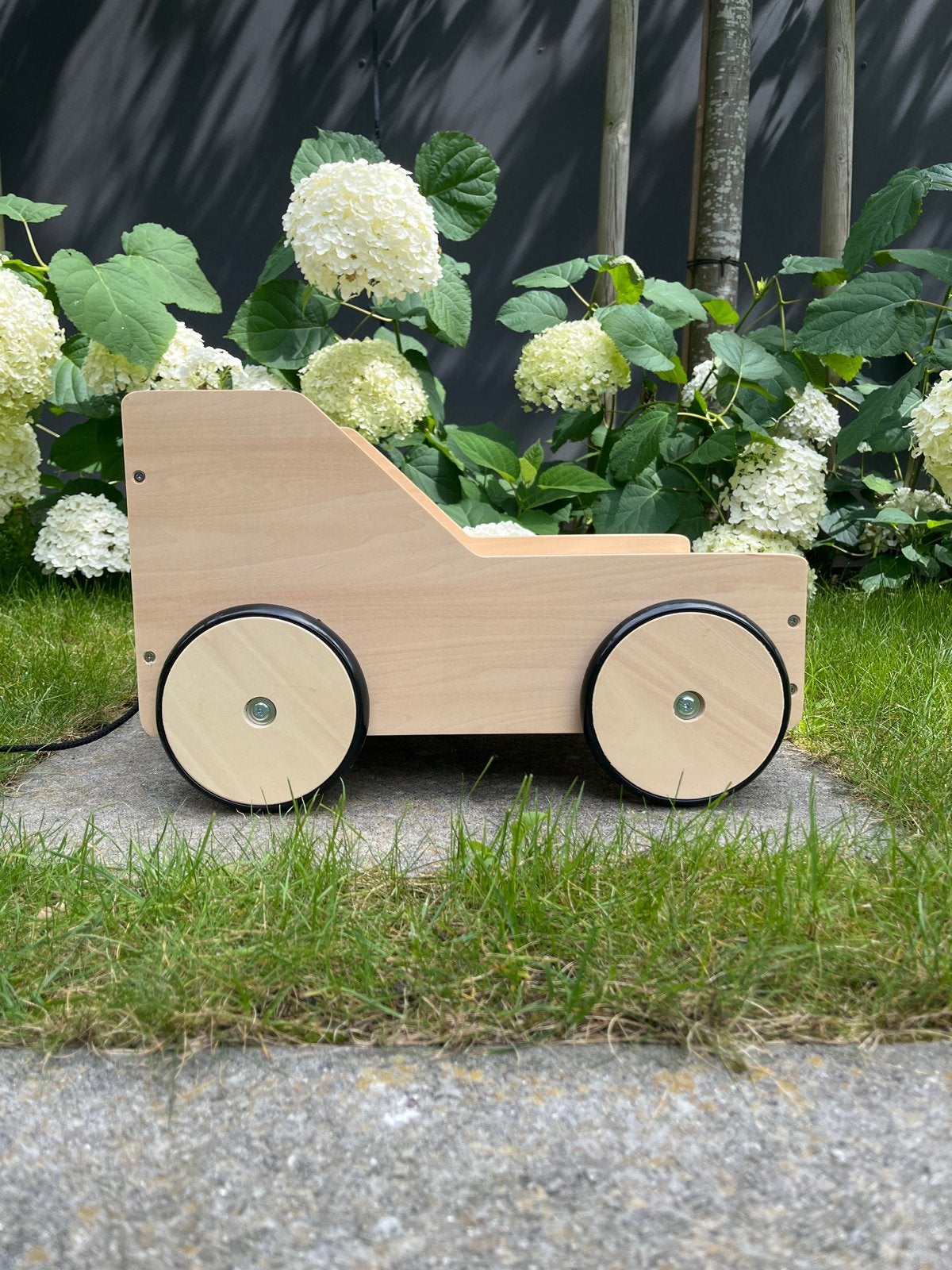 Houten boekkar op wielen voor Kinderen, Ophalen, Zo goed als nieuw, Loopvoertuig