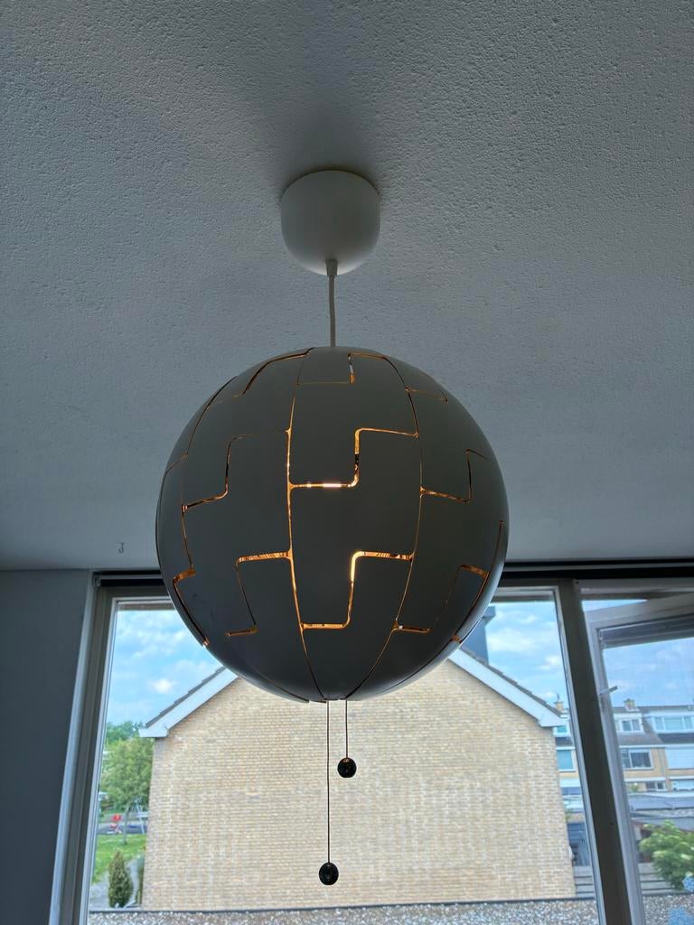 IKEA PS 2014 Hanglamp Wit/Zilver 35 cm, Huis en Inrichting, Lampen | Hanglampen, Ophalen, Gebruikt, Metaal, 50 tot 75 cm