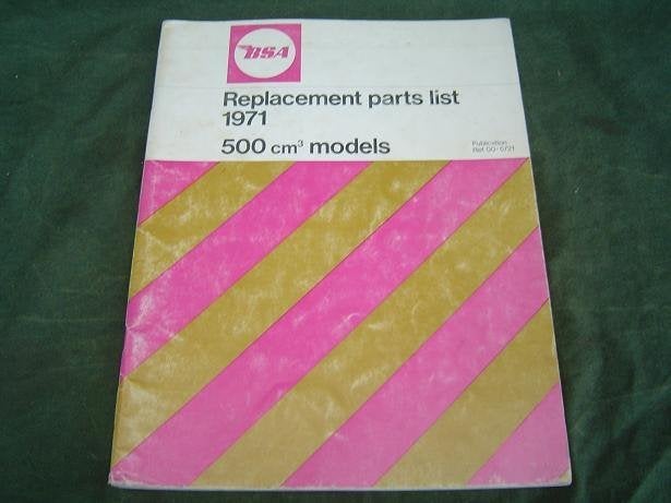 BSA 500cc models 1971 motorcycle parts list B50 T SS MX, Ophalen of Verzenden, Overige merken