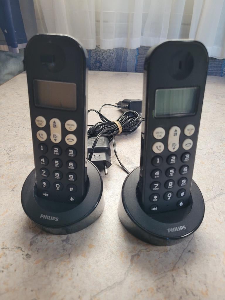 Philips draadloze telefoonset - 2 handsets, Ophalen of Verzenden, Gebruikt, 2 handsets