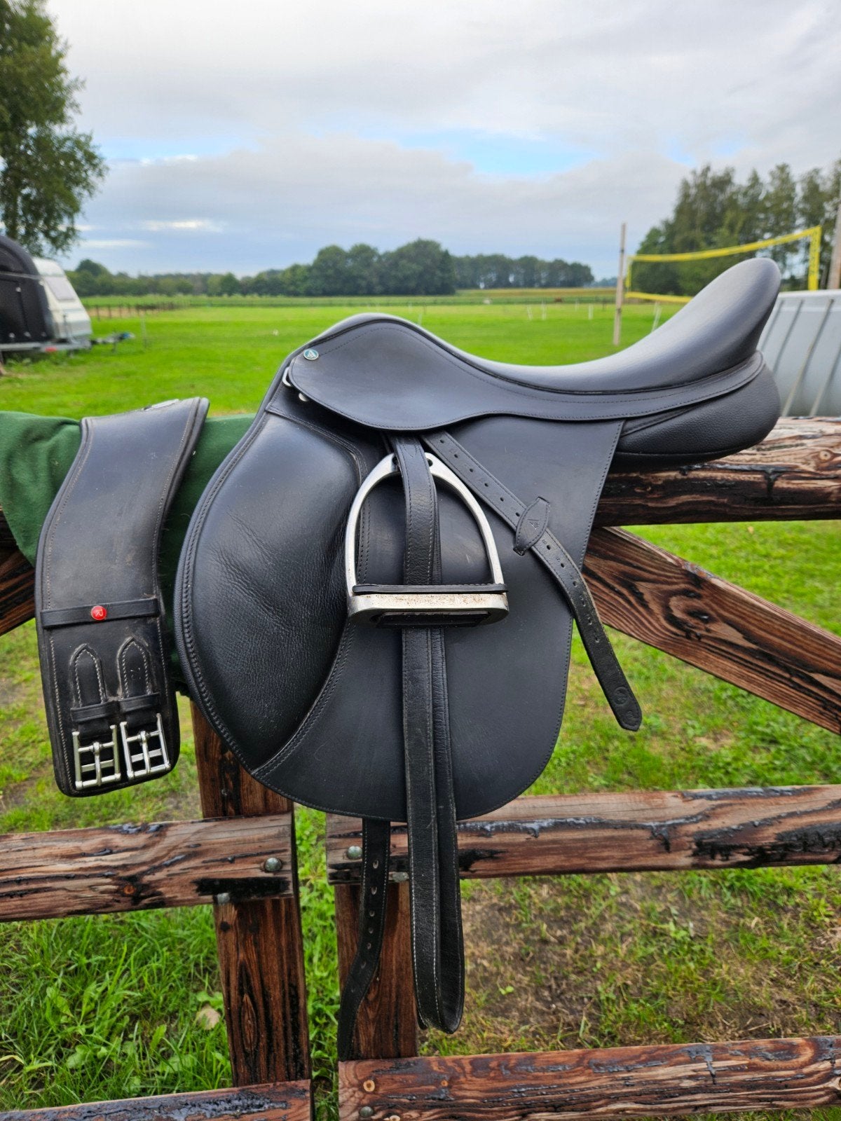 18 inch Arena, wide, VZH zadel half leer, Extra wijd, XL (18 inch of meer), Ophalen of Verzenden, Zo goed als nieuw