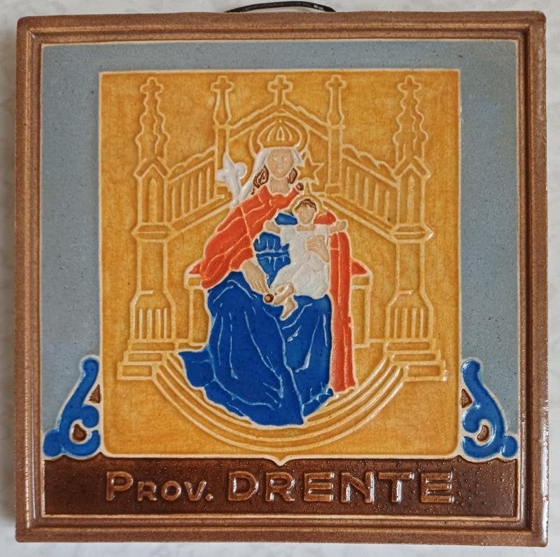 Aardewerk tegel provincie drente, Ophalen of Verzenden