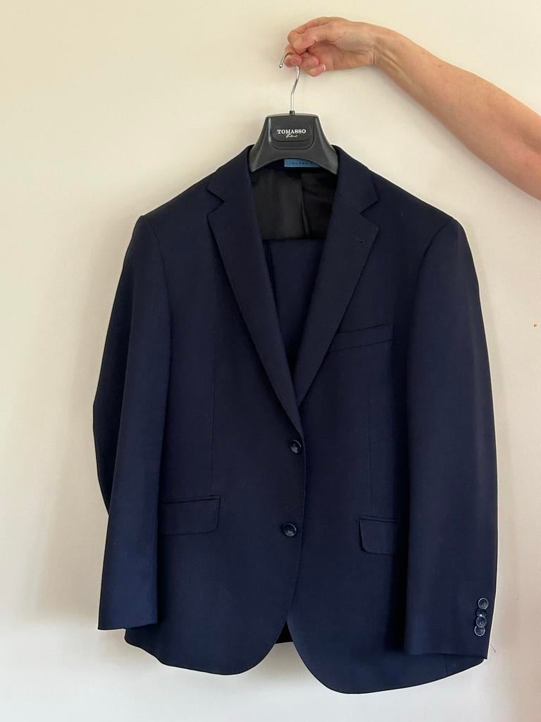 Tomasso Black Herenpak - Donkerblauw, Maat L, Kleding | Heren, Ophalen, Zo goed als nieuw, Maat 52/54 (L), Blauw