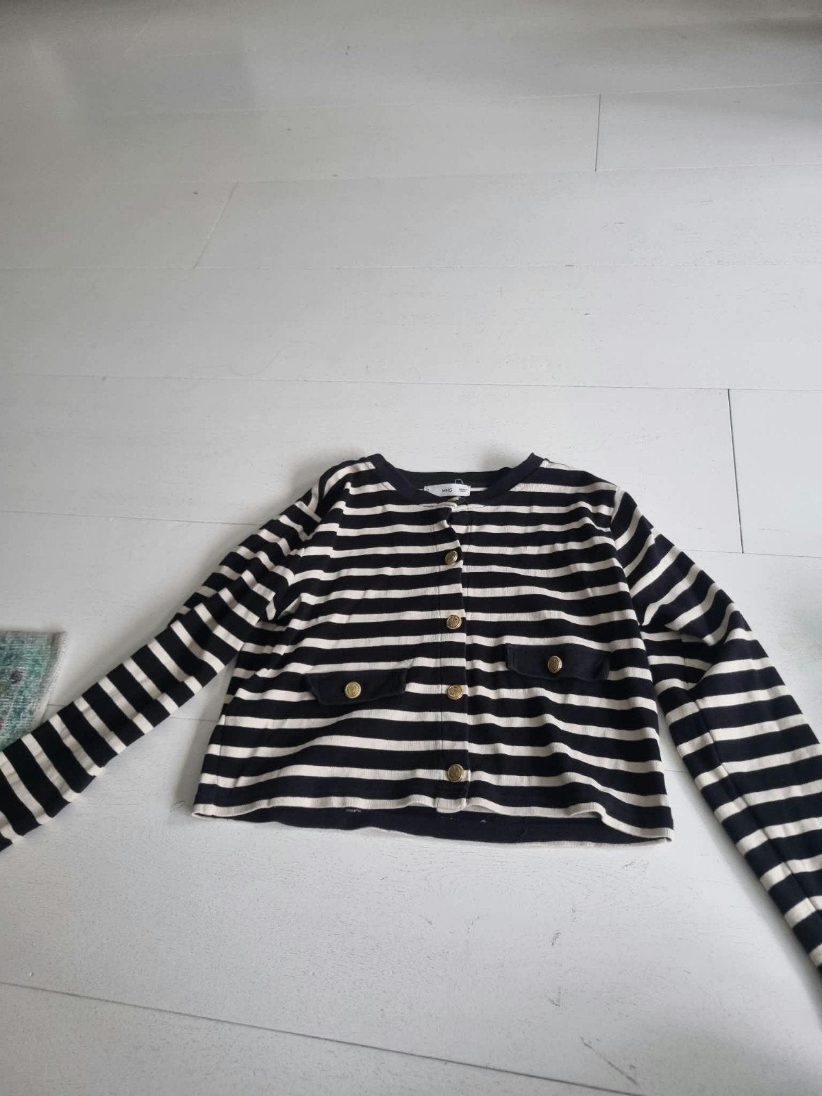 Mango gestreepte crop vest maat XL, Kleding | Dames, Truien en Vesten, Mango, Meerkleurig, Maat 46/48 (XL) of groter, Ophalen of Verzenden