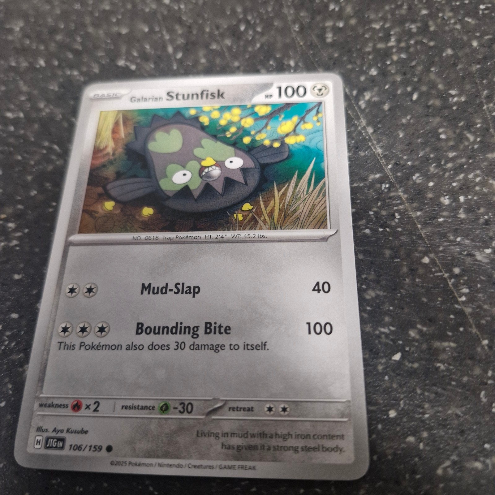 Pokémon Kaart: Galarian Stunfisk (106/159) - Basic