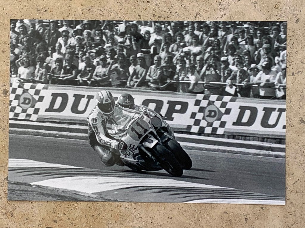 Org z/w foto 20x30 cm Middelburg-Roberts Silverstone 2-8-'81, Verzenden, Nieuw, Motoren