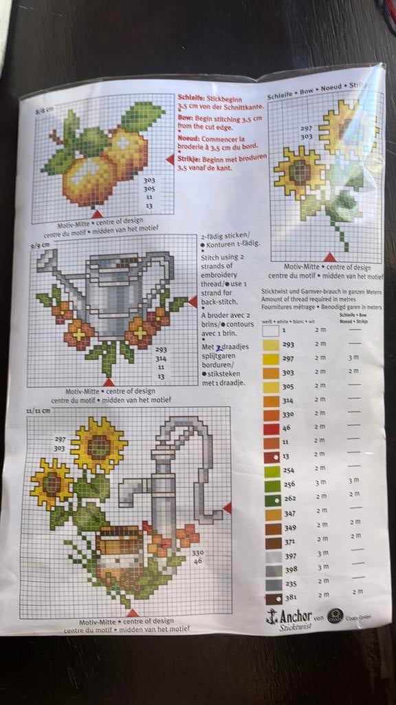 Borduurpakket 4 motieven voor kaarten of schilderijtjes, Hobby en Vrije tijd, Borduren en Borduurmachines, Ophalen of Verzenden