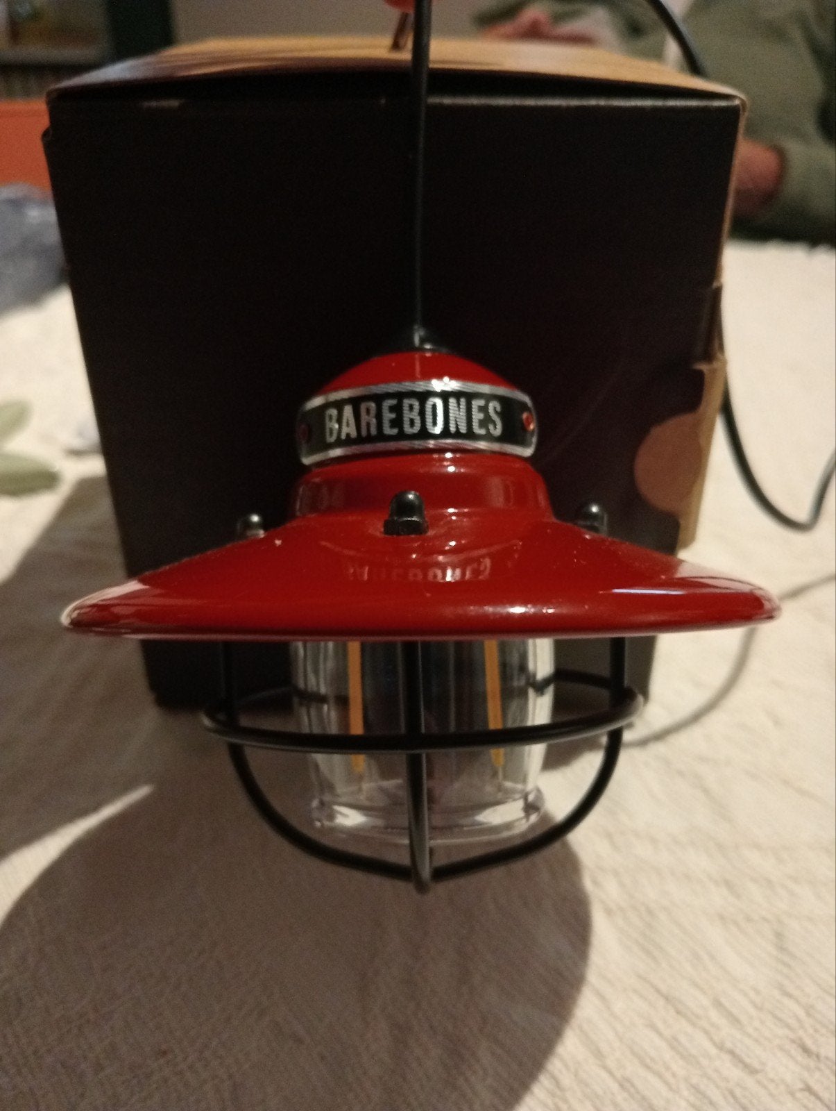 Barebones Edison Hanglamp Rood., Vintage, Industrieel, Outdoor, Ophalen of Verzenden, Zo goed als nieuw, Minder dan 50 cm
