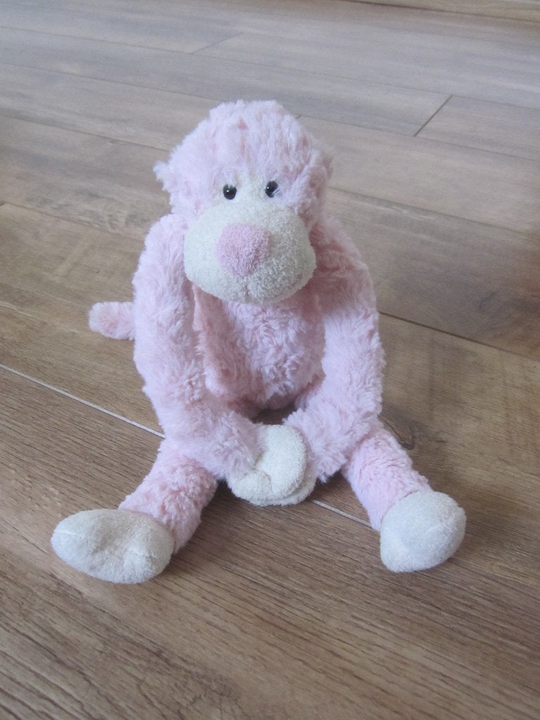 Funnies roze ruwharig superzachte aap slungel bungel knuffel, Overige merken, Overige karakters, Ophalen of Verzenden, Middelgroot (20 tot 80 cm)