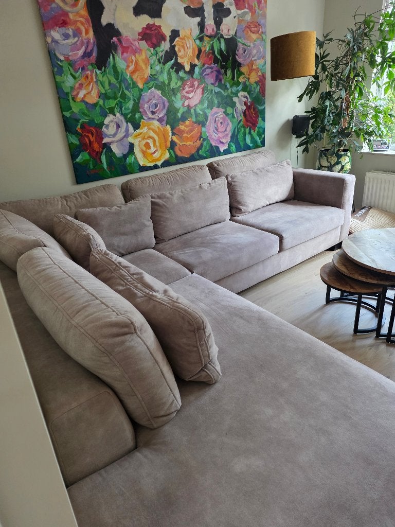lounge bankstel. bijna nieuw, Ophalen, 250 tot 300 cm, 100 tot 125 cm, Hoekbank