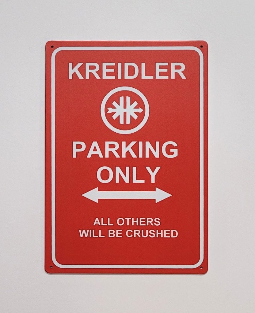 Kreidler parking only reclamebord van metaal wandbord deco, Ophalen of Verzenden, Nieuw, Auto's