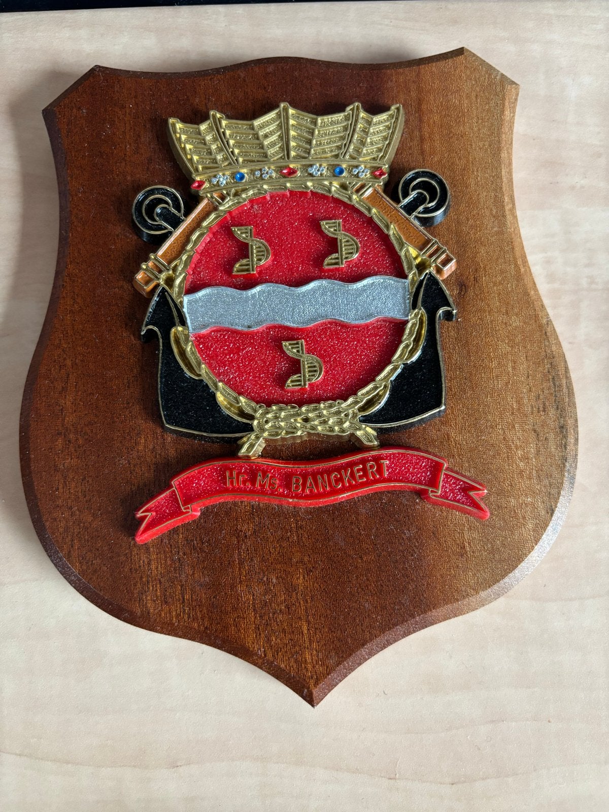 Marine Schildje Hr. Ms. Banckert, Verzenden, Marine, Nederland, Embleem of Badge
